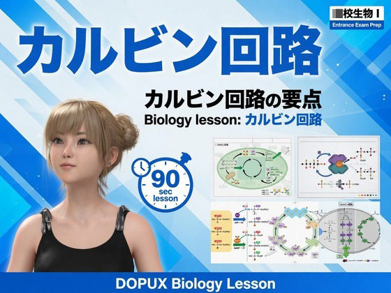 【▲20】一ノ瀬廻里 大学に進学し強豪予備校『DOPUX（ドピュックス』で生物I，IIを教える名物講師に！（Vol.025:カルビン回路）