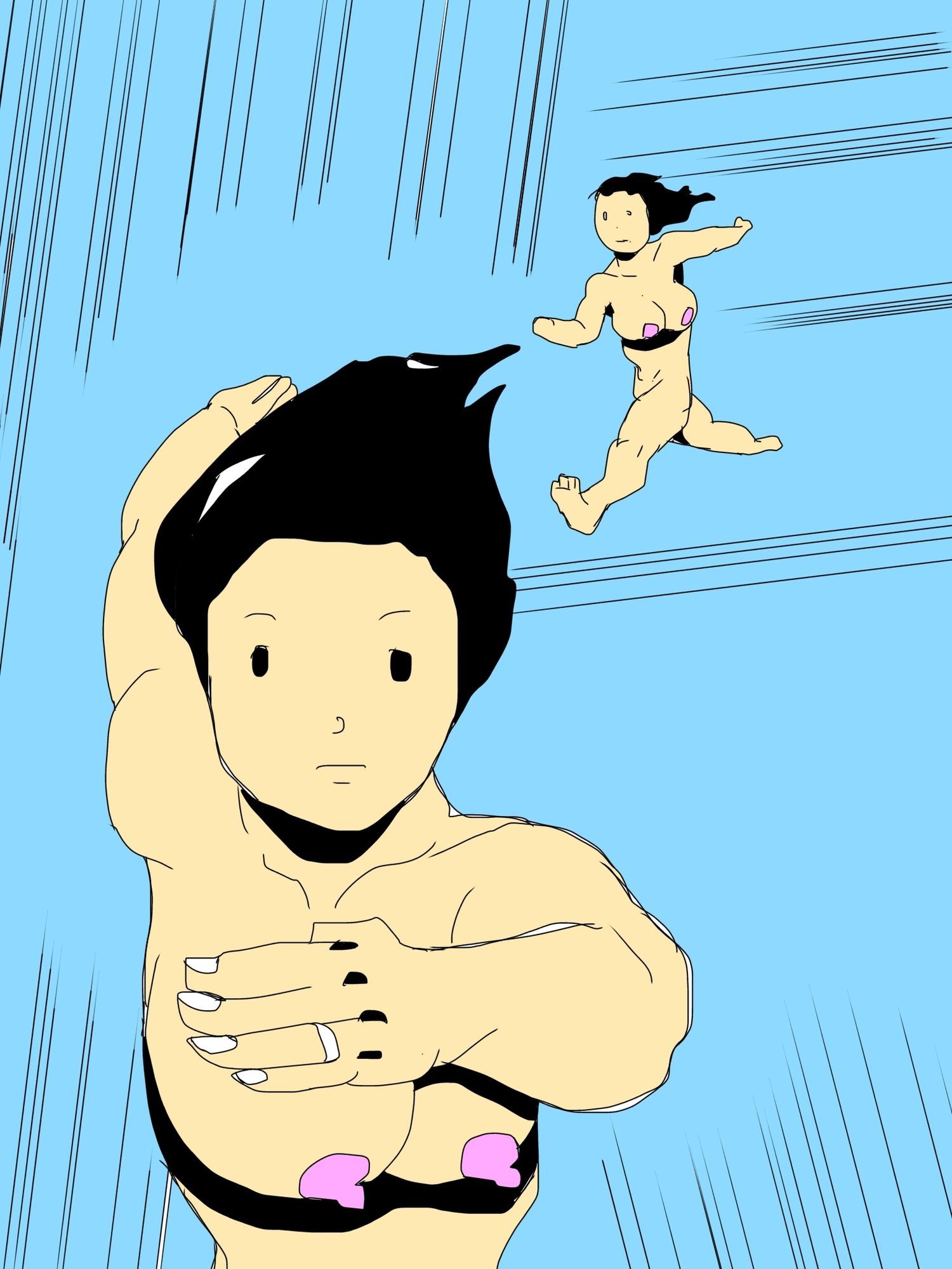 人妻走る