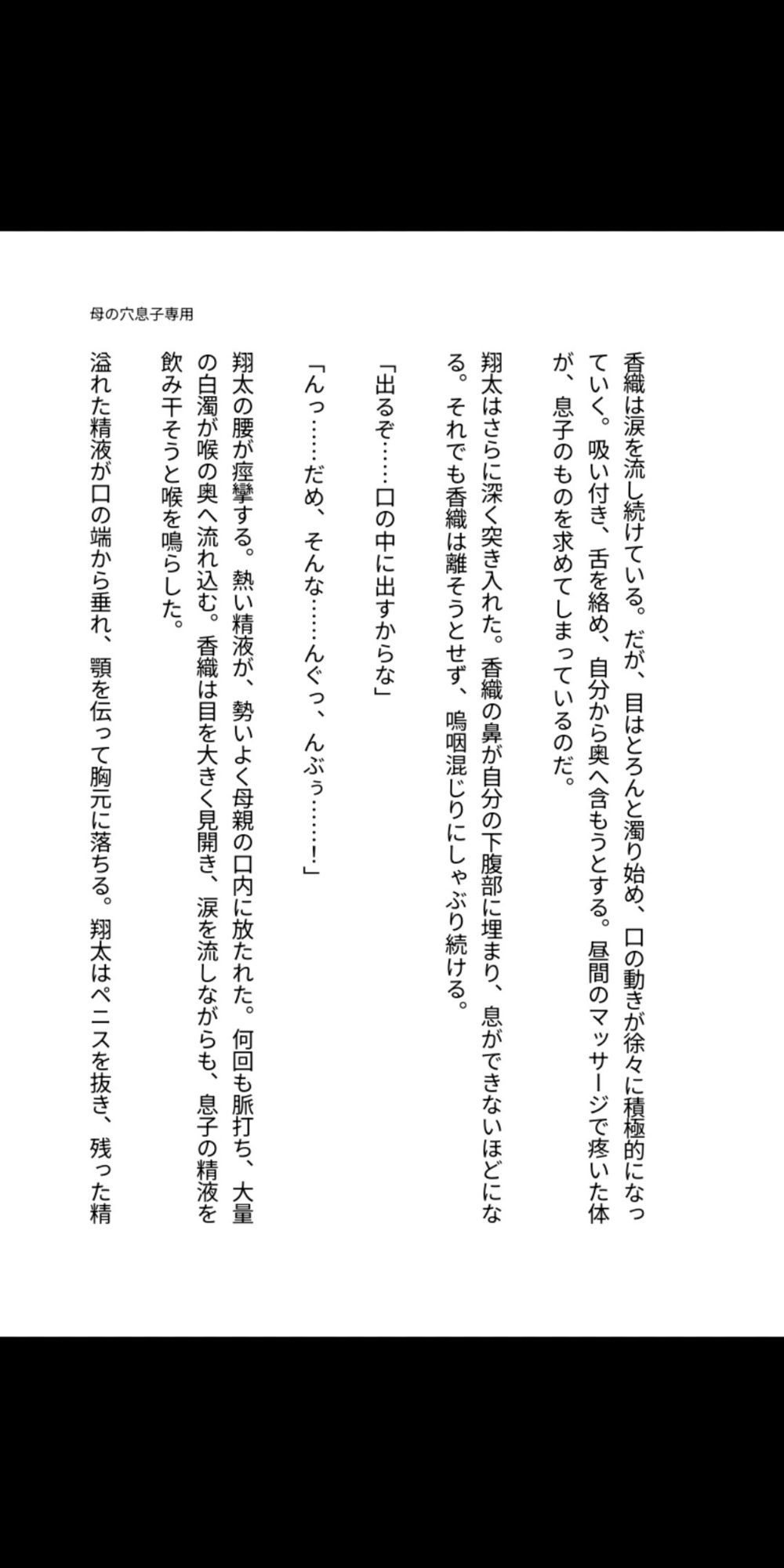 母の穴は、息子専用 〜熟母、禁忌に堕ちるまで〜