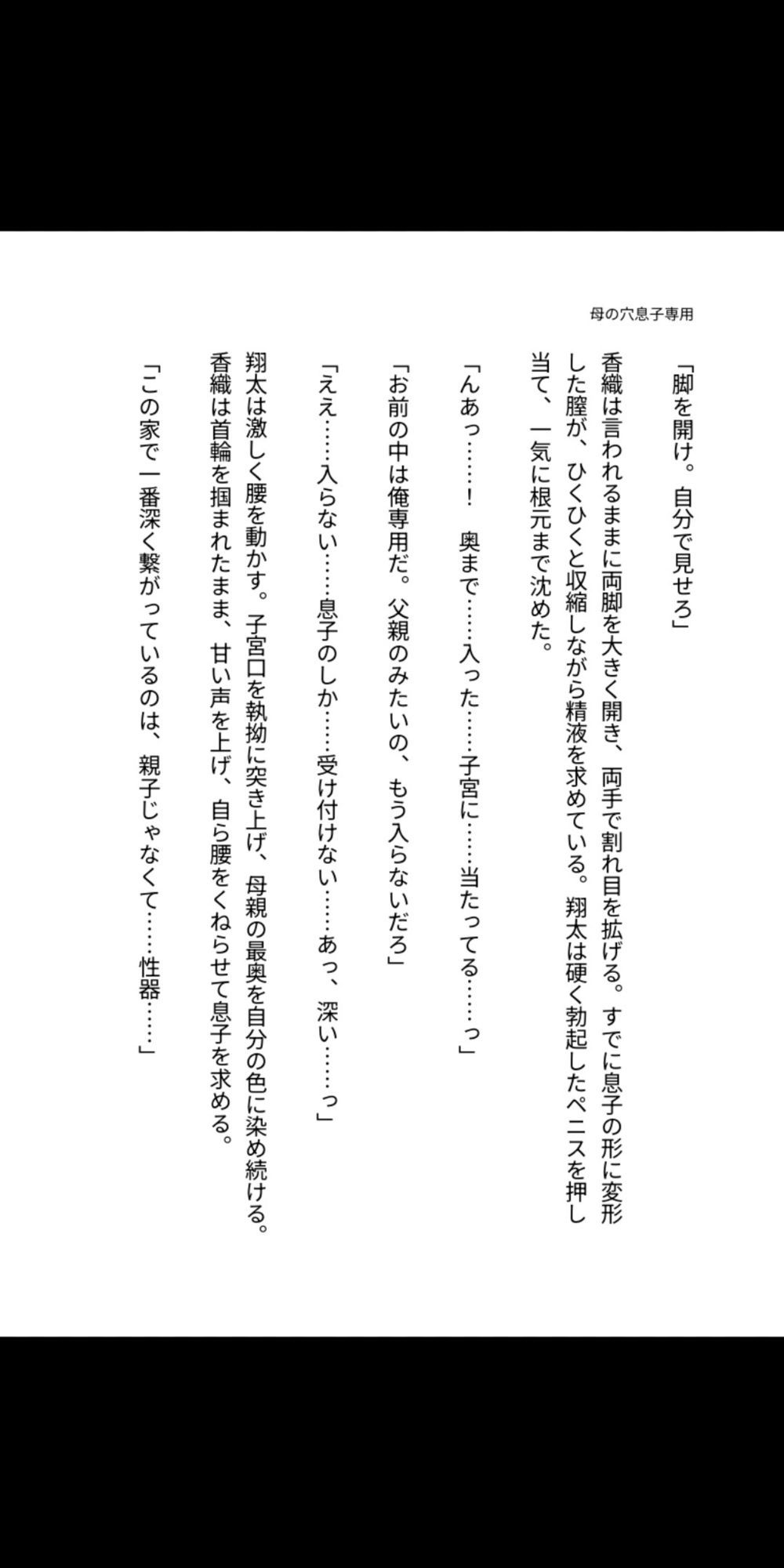 母の穴は、息子専用 〜熟母、禁忌に堕ちるまで〜