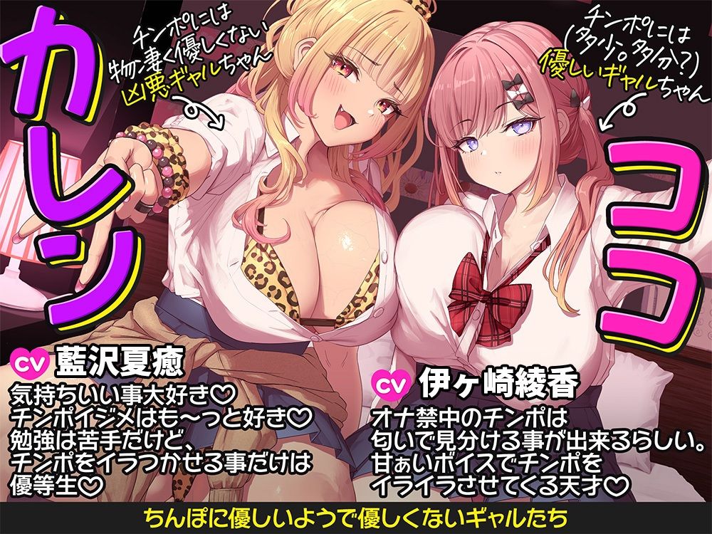 【約3時間半/両耳密着囁き】ちんぽに優しいギャルとちんぽに優しくないギャル。 〜甘やかしと意地悪でおちんぽ大混乱何も考えられなくなるまでお射精カツアゲ♪〜