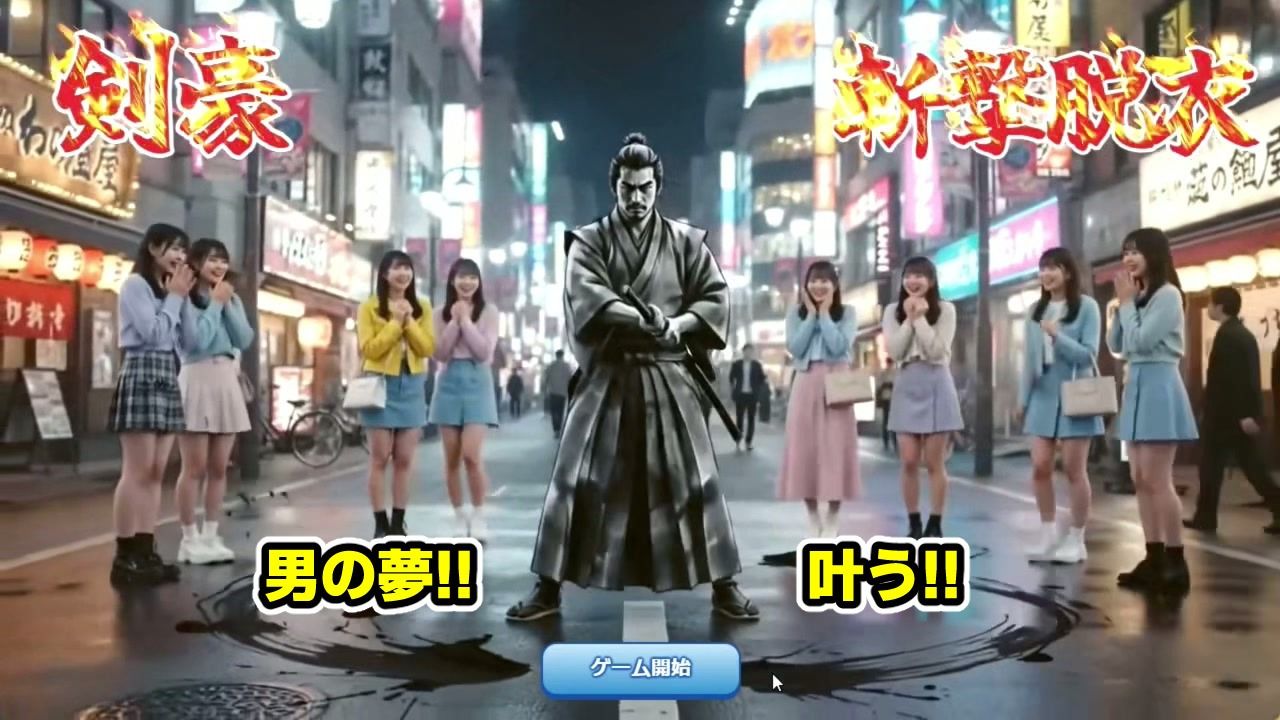 剣豪・斬撃脱衣ゲーム 111人斬り！！ 〜即ハメ無許可中出し精液量10000倍〜
