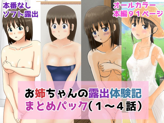 お姉ちゃんの露出体験記まとめパック（1〜4話）