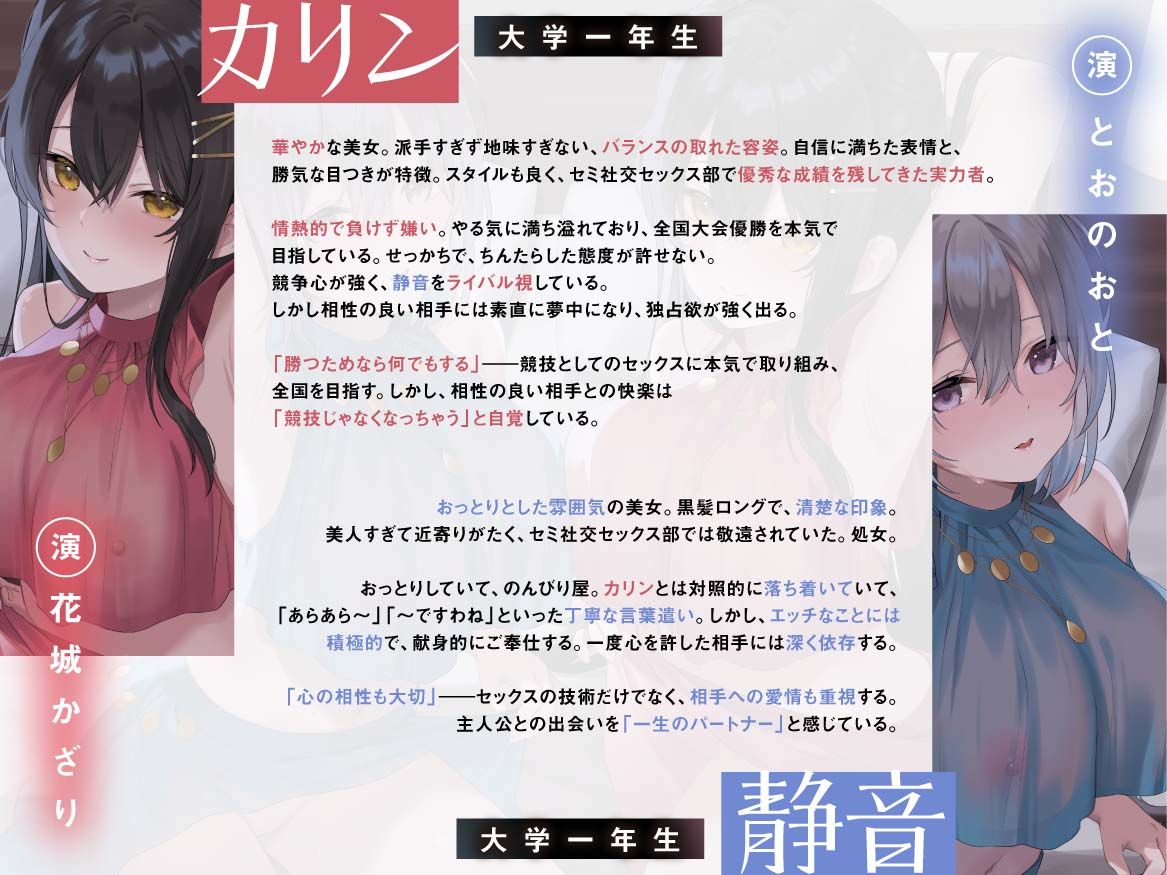 社交セックス部〜パートナー選びの新歓合宿で美女2人に取り合いされる〜