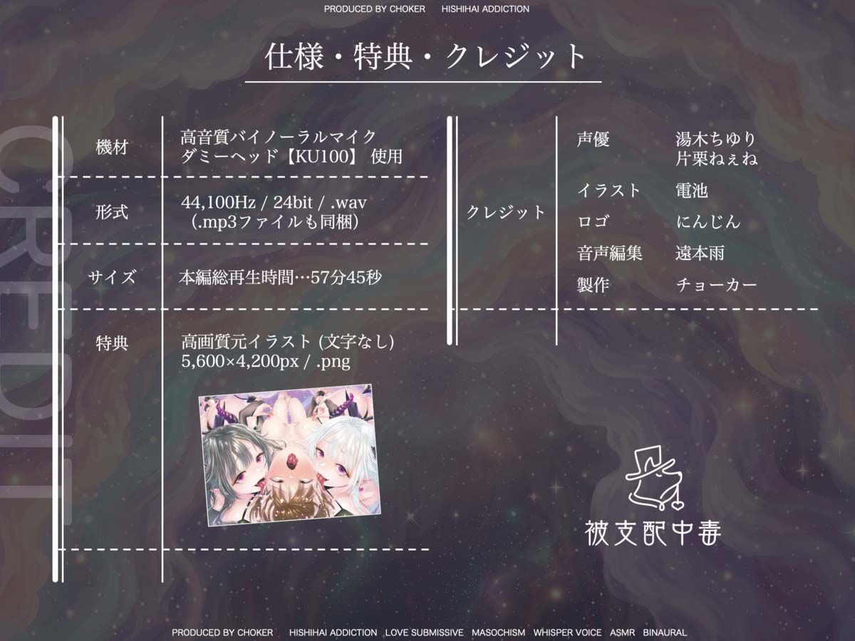 【脳分割催●】双子サキュバスの両耳挟み撃ちマゾ搾精〜片耳ずつ、別々に堕ちちゃう（はーと）〜