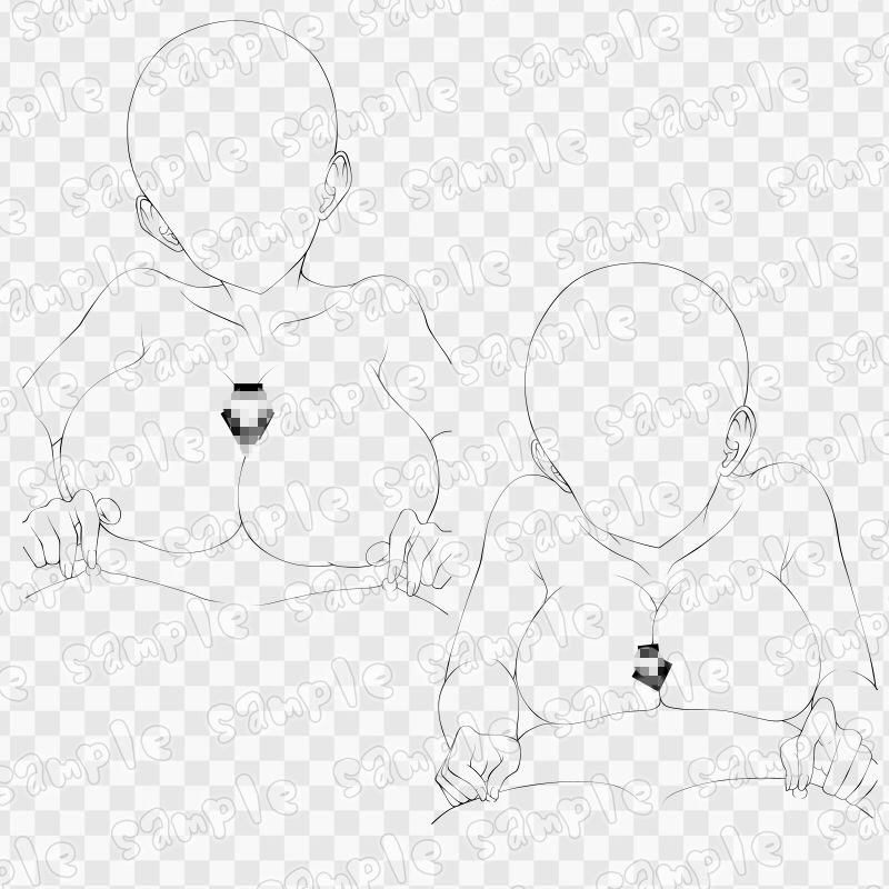 線画素材集［手］127