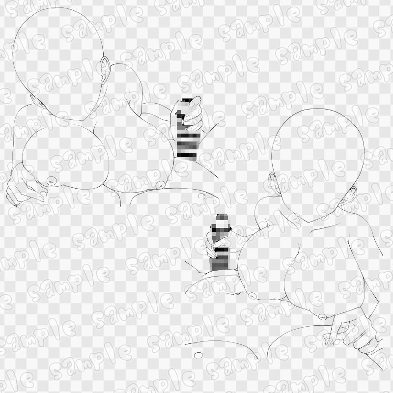 線画素材集［手］128