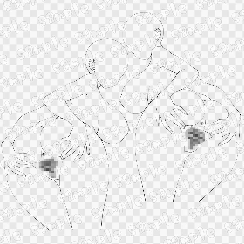 線画素材集［手］135