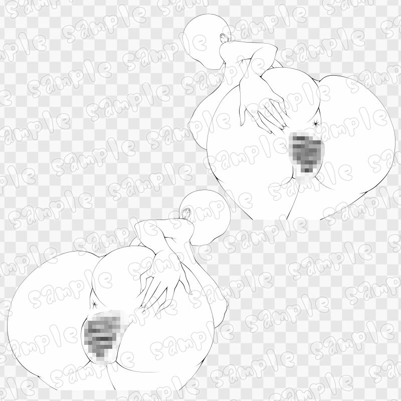 線画素材集［手］138