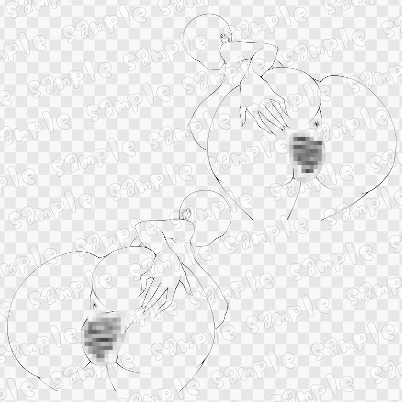 線画素材集［手］138