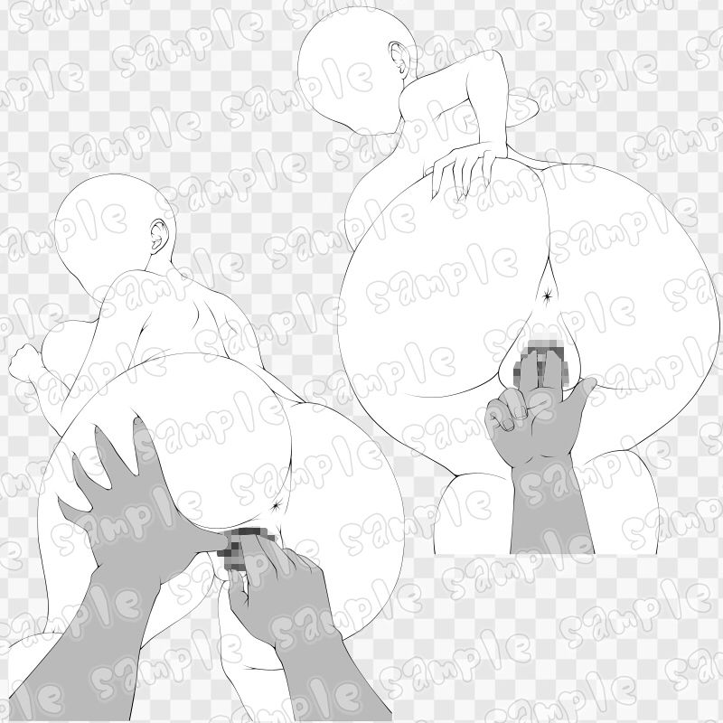 線画素材集［手］141