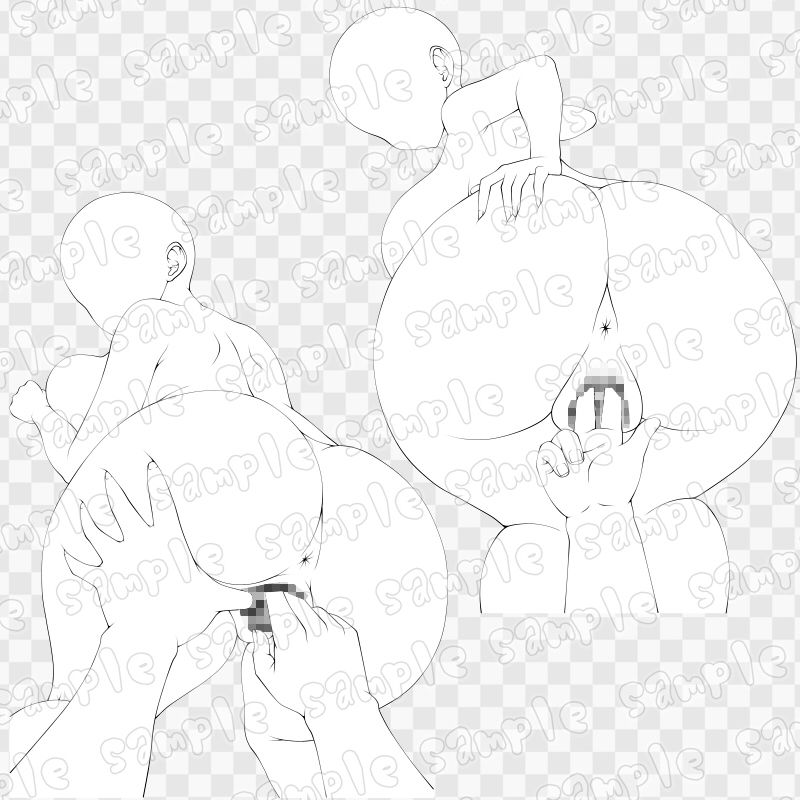 線画素材集［手］141