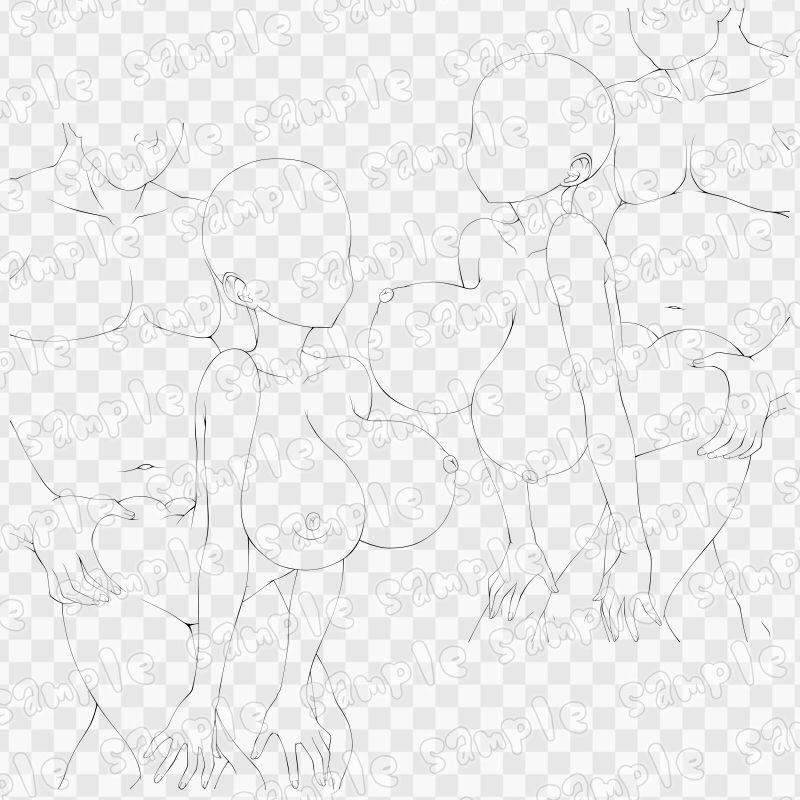 線画素材集［手］143