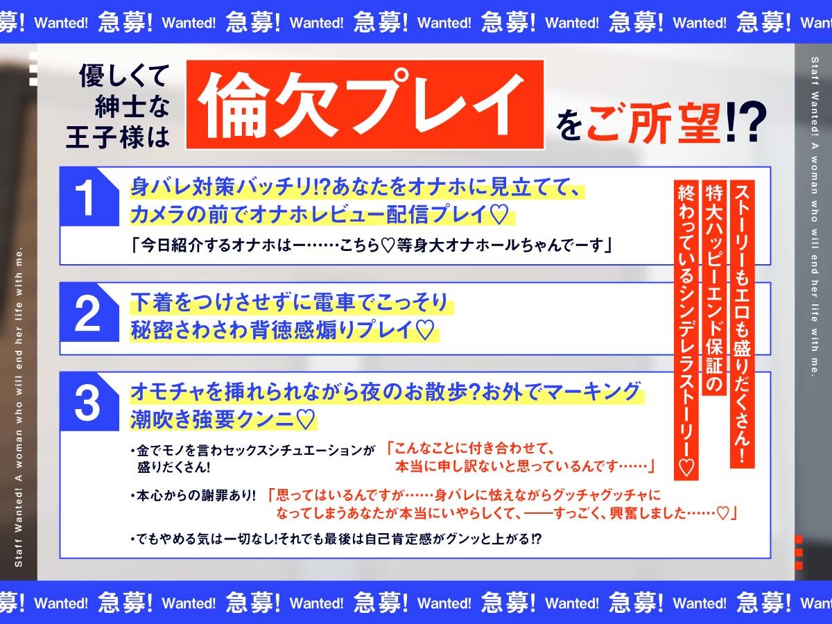 【急募】 僕と一緒に人生終わってくれるオンナ 〜お金はいくらでも出すから倫欠プレイに付き合って〜