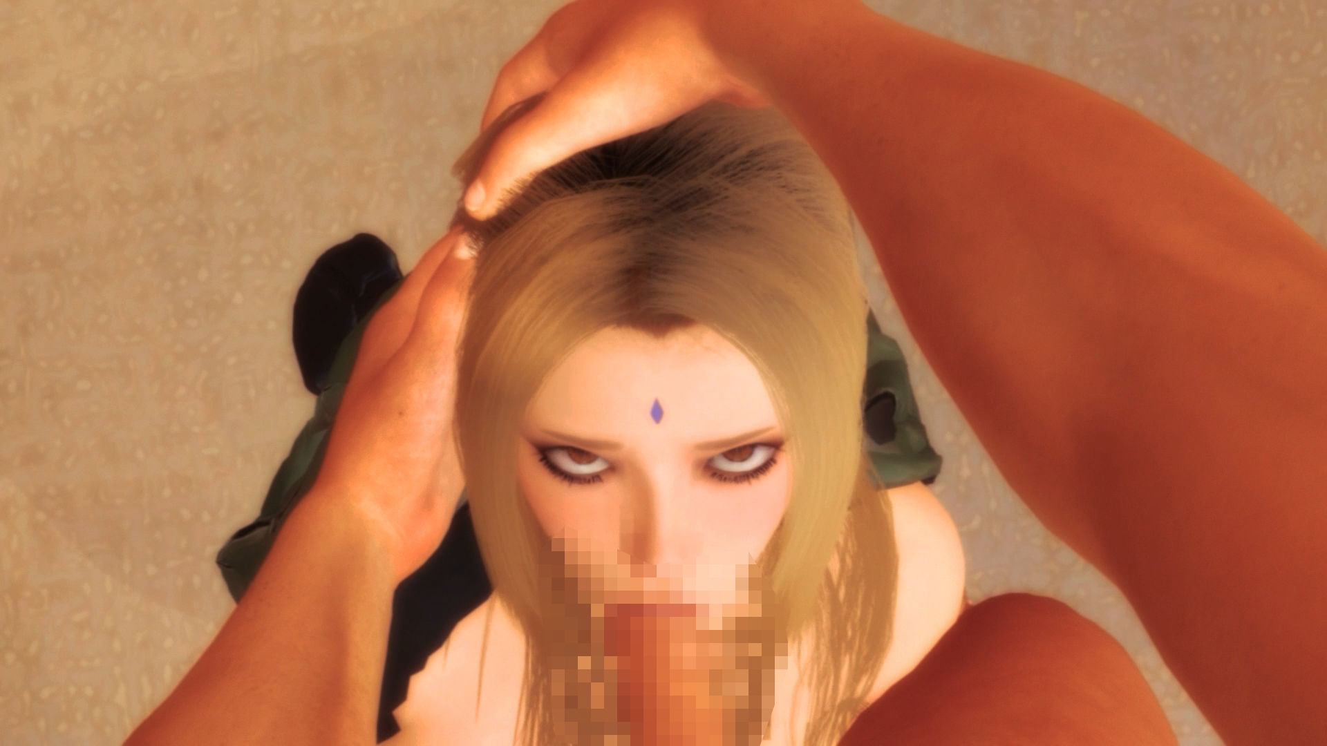 綱手のコスプレでフェラしてくれる彼女