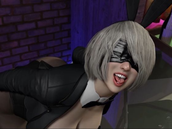 【2B×バニー】夜Barで2Bバニーパラダイス!【バニーロイド】