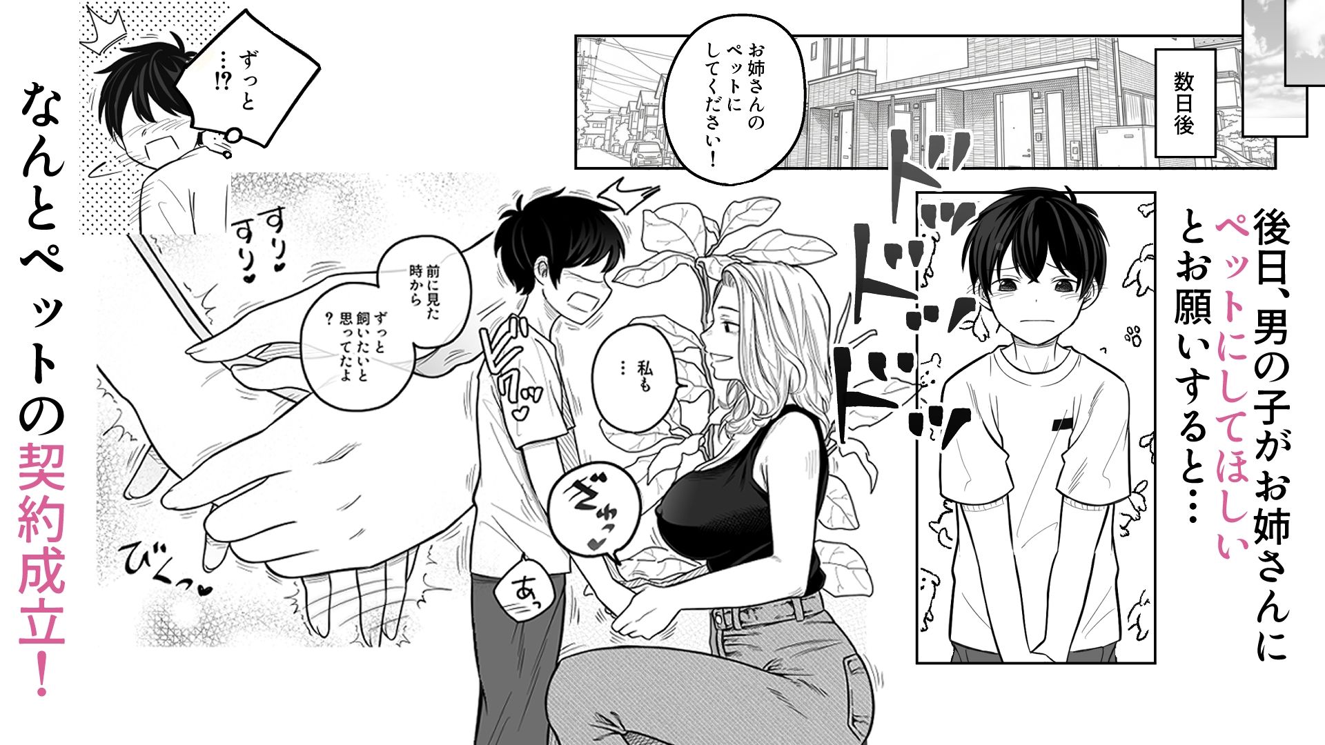 お姉さんとペット