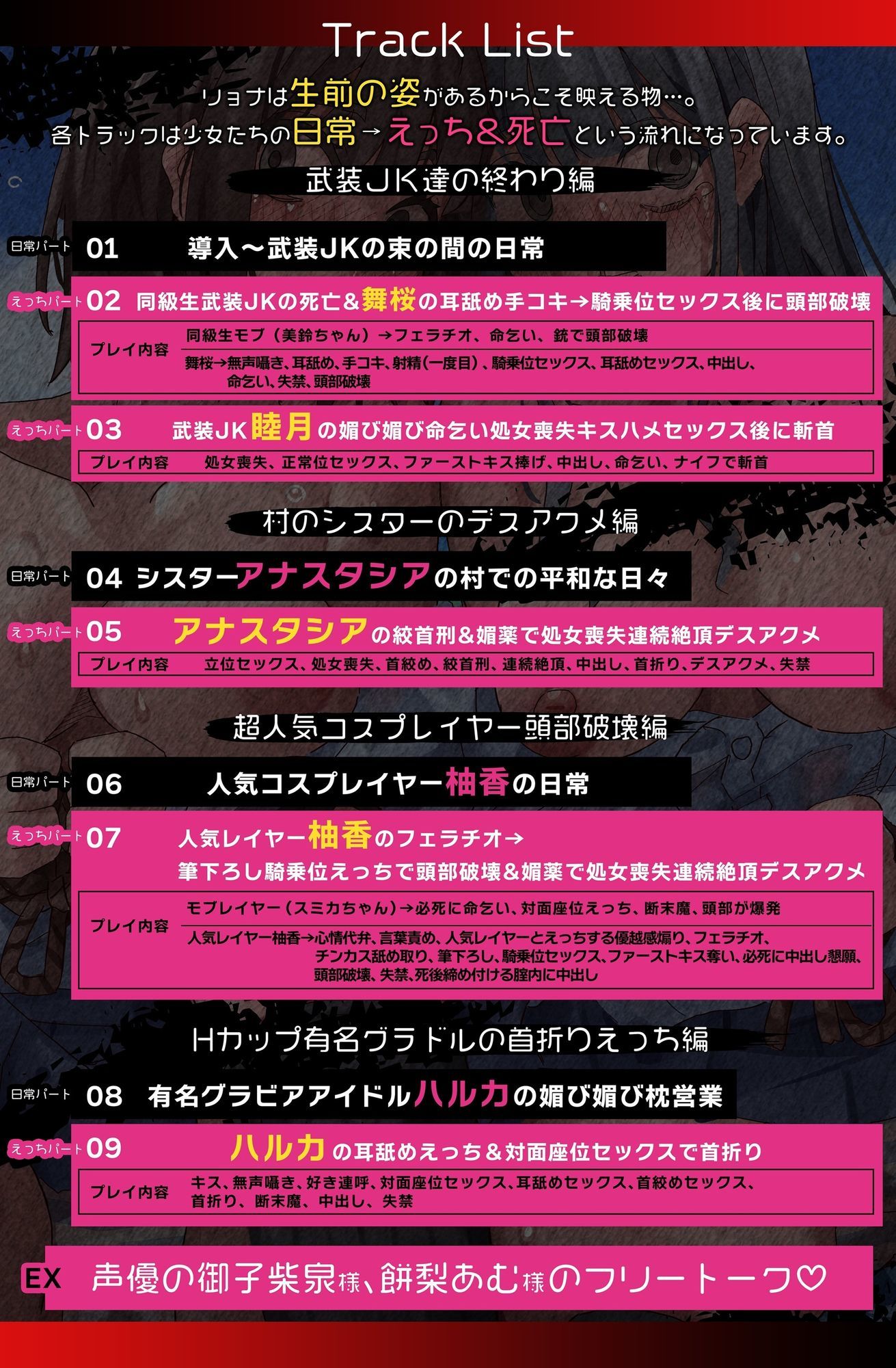 【リョナ】死にゆく少女たち【最期は女の子が死んじゃうASMR】