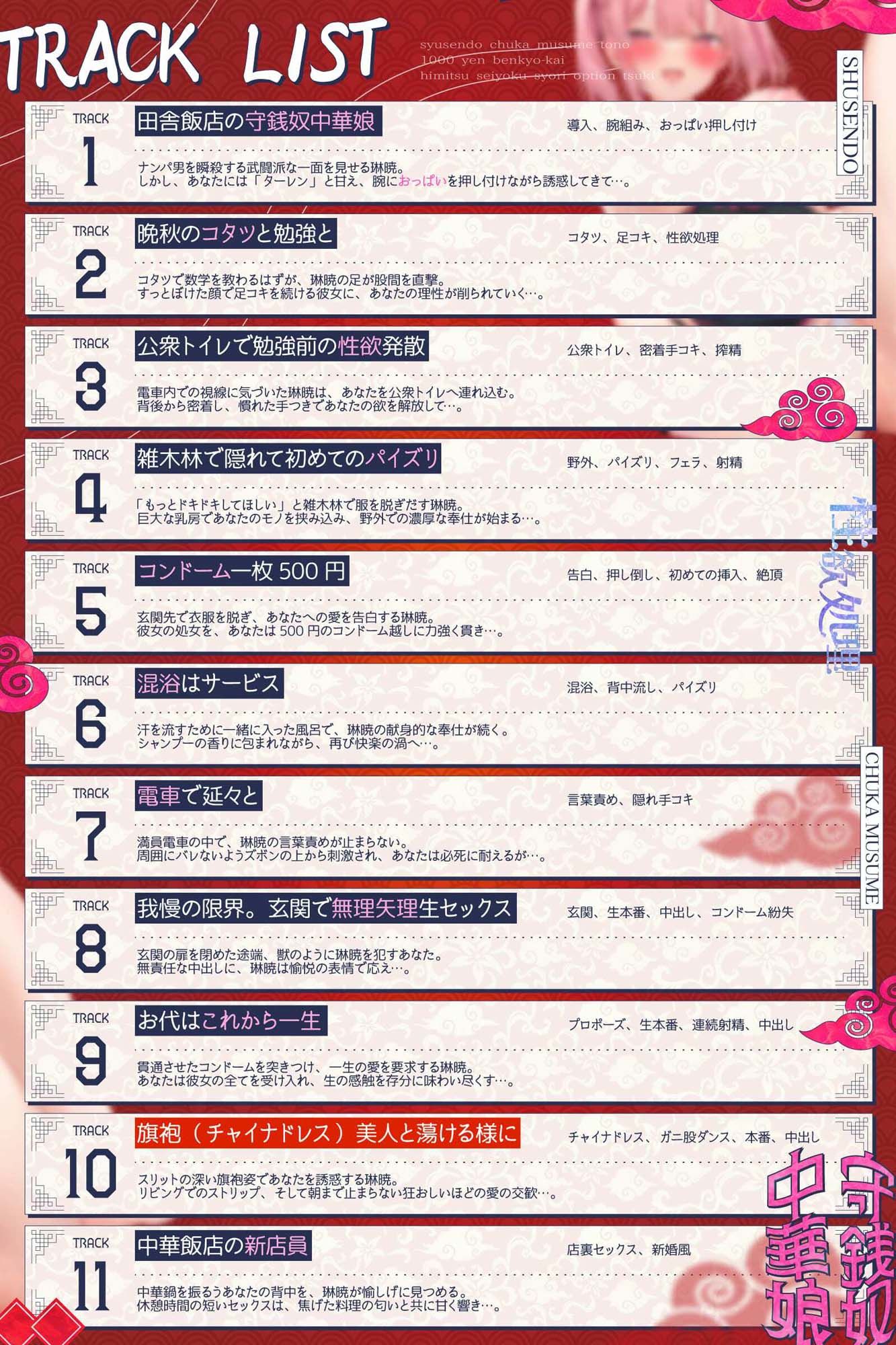 守銭奴中華娘との1000円勉強会〜秘密オプション性欲処理付き〜（KU100収録作品）
