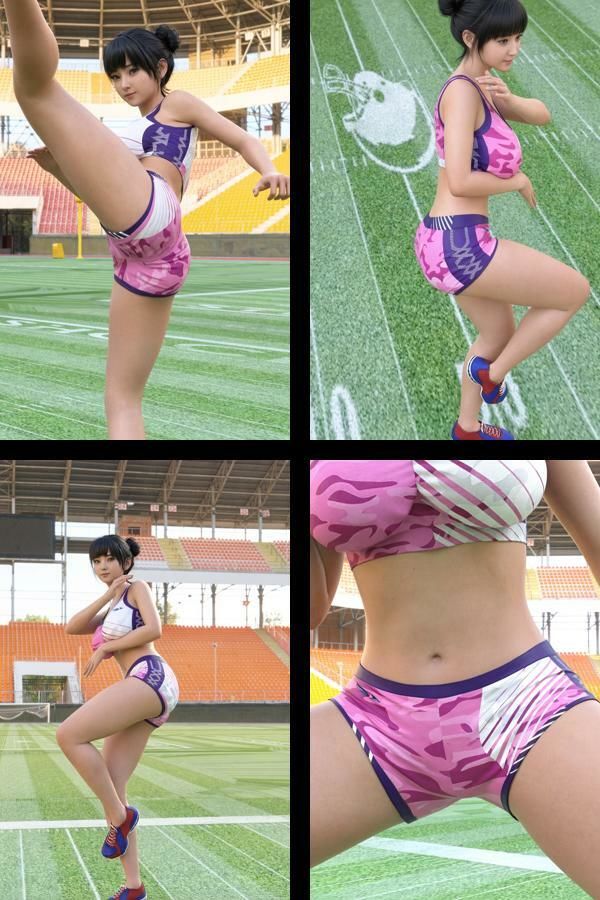 【▲100】大学生グラビアアイドル 一ノ瀬 廻里の陸上コス風写真集 Real_01