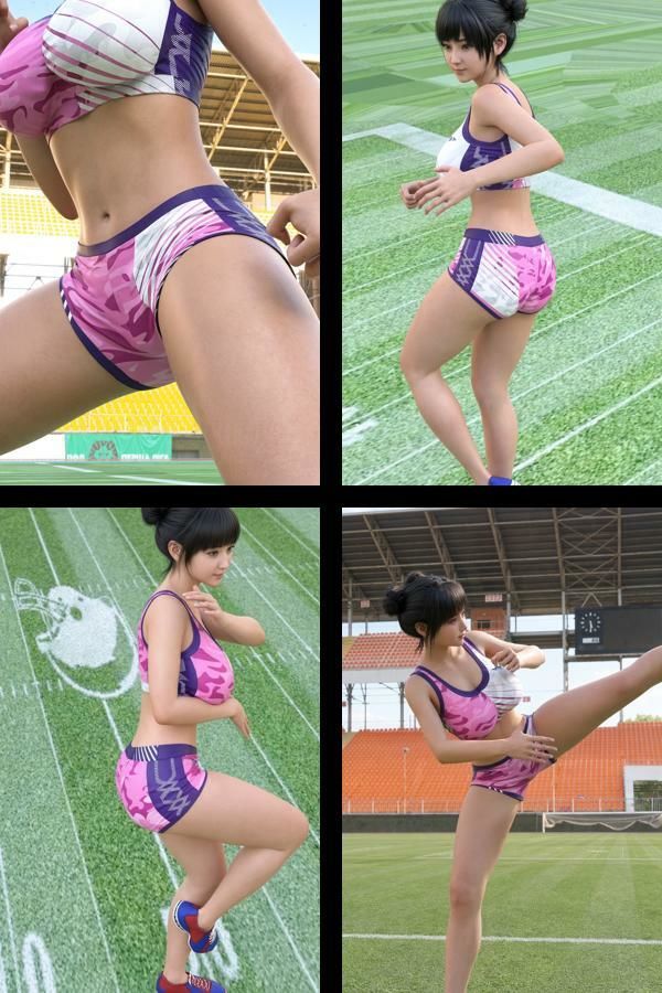 【▲100】大学生グラビアアイドル 一ノ瀬 廻里の陸上コス風写真集 Real_01