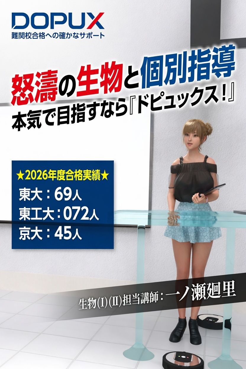 【▲20】パンチラガチャ★一ノ瀬廻里 大学に進学し強豪予備校『DOPUX（ドピュックス』で生物I，IIを教える名物講師に！（Vol.049:内分泌）