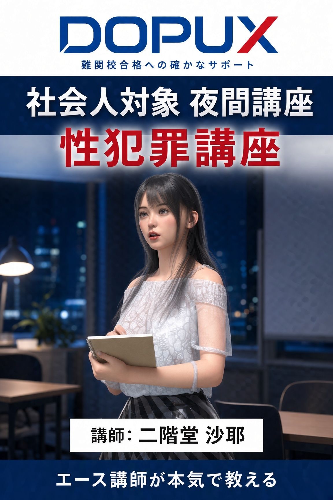 【△20】パンチラガチャ★二階堂 沙耶 大学に進学し強豪予備校『DOPUX（ドピュックス）』で社会人向け講座（性犯罪）を教える名物講師に！（Vol.015:○○ポルノ製造罪）