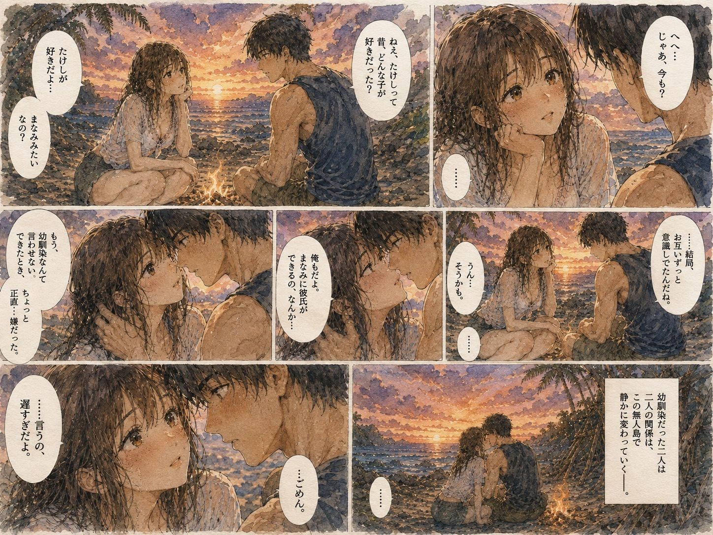 無人島で幼馴染と二人きり。 〜助けが来ないなら、もう我慢できない〜
