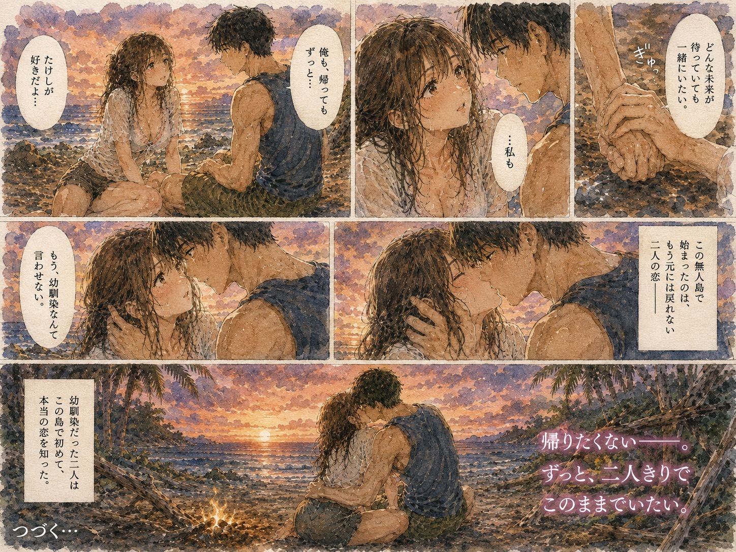 無人島で幼馴染と二人きり。 〜助けが来ないなら、もう我慢できない〜