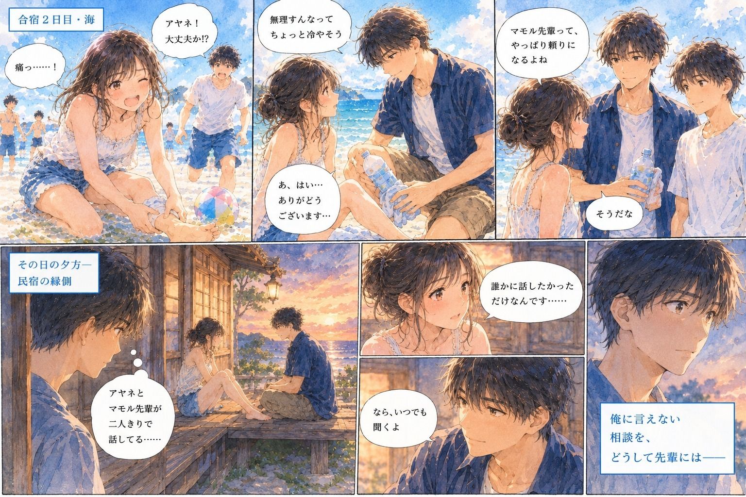 『大学の夏合宿で、彼女を先輩に奪われた。』