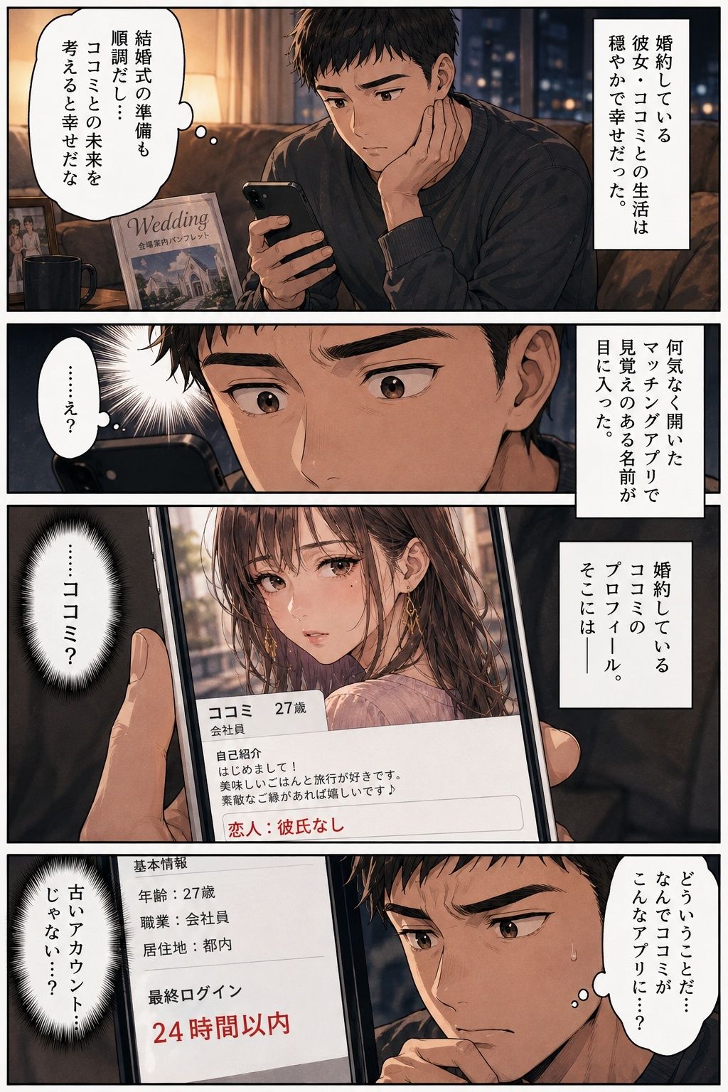 婚約中の彼女をマッチングアプリで見つけた。 〜プロフィールには「彼氏なし」と書かれていた〜