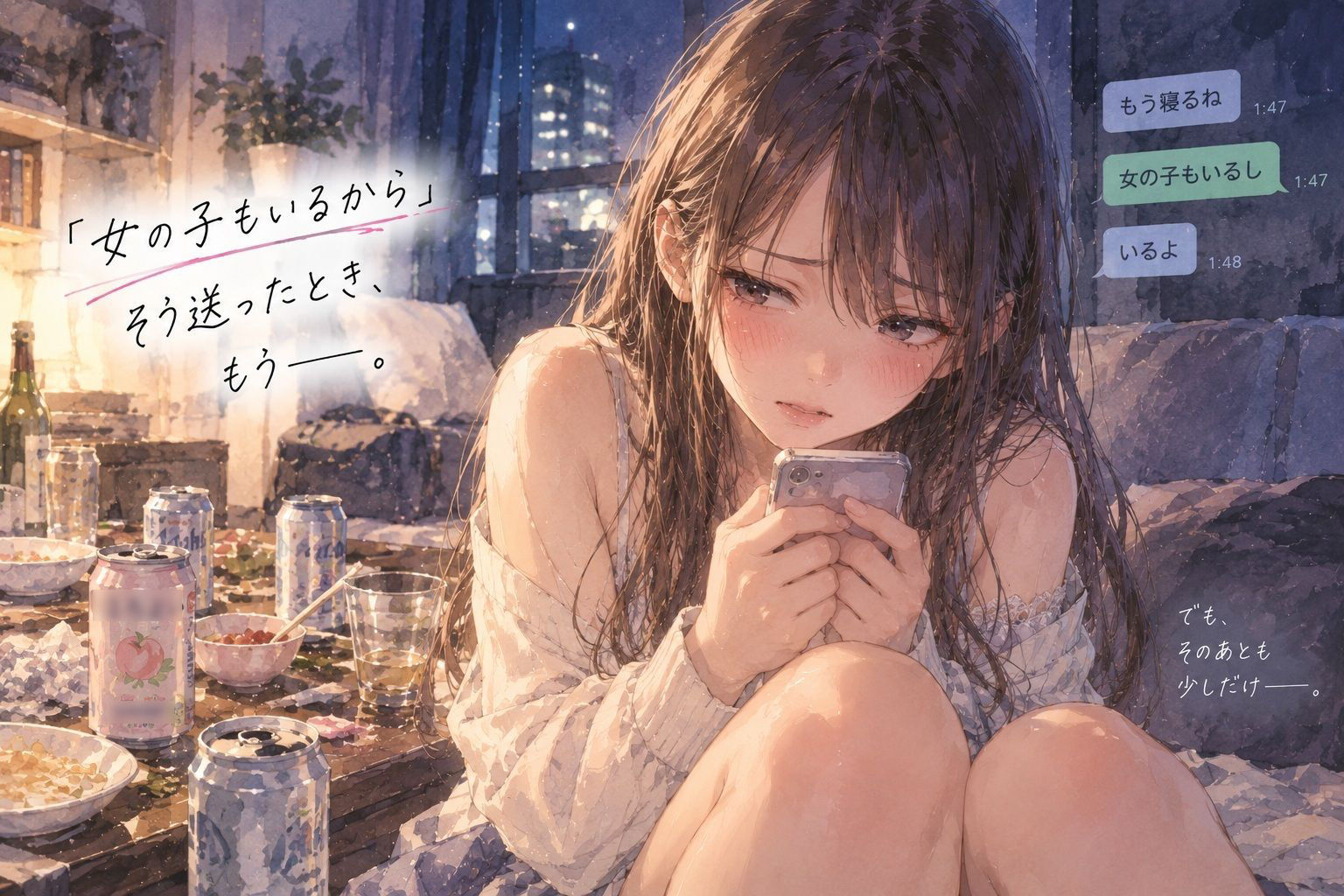 『大学の宅飲みで、彼女を先輩に寝取られた。』