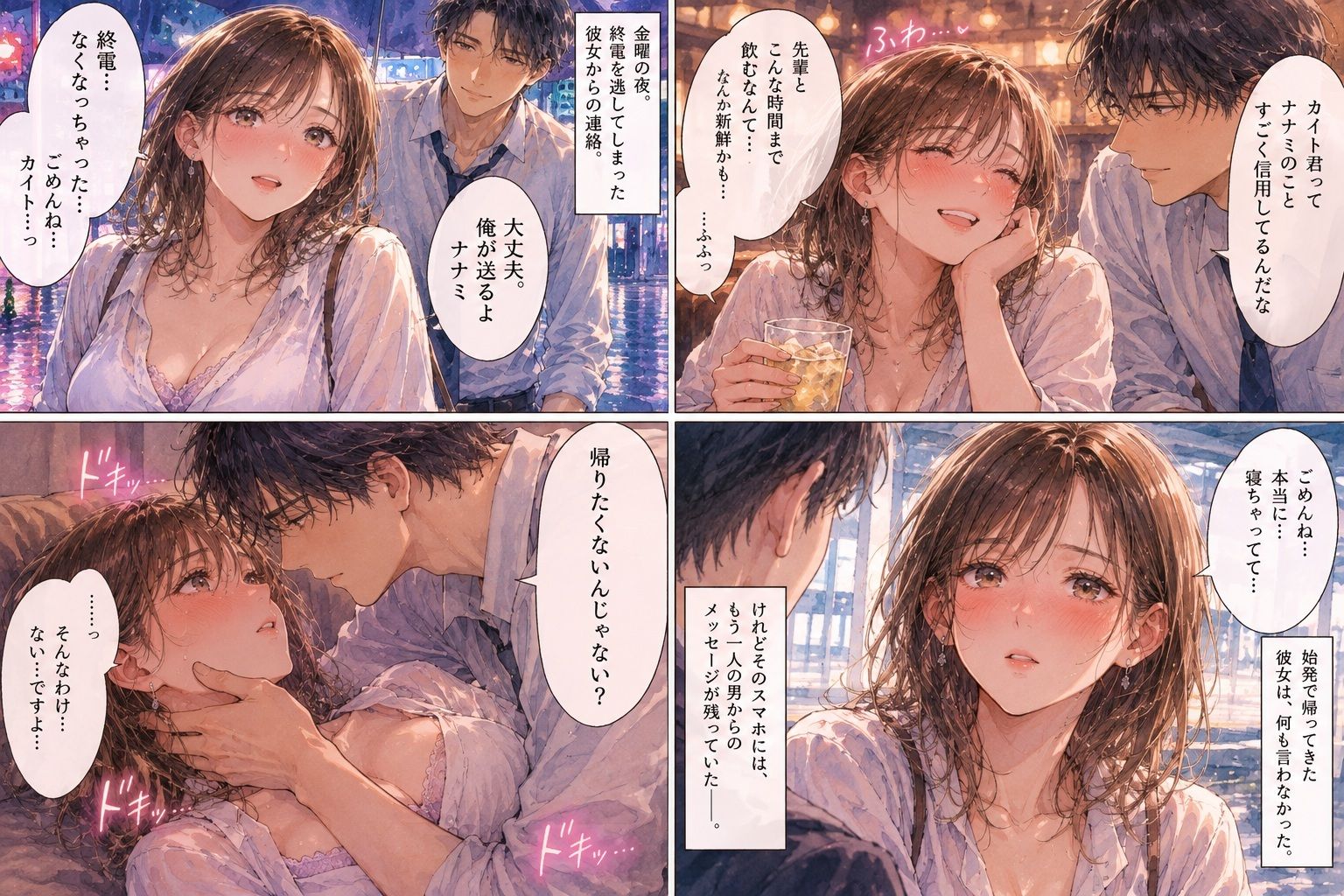 終電を逃した彼女と、彼女を送るはずだった会社の先輩。 〜始発までの5時間〜