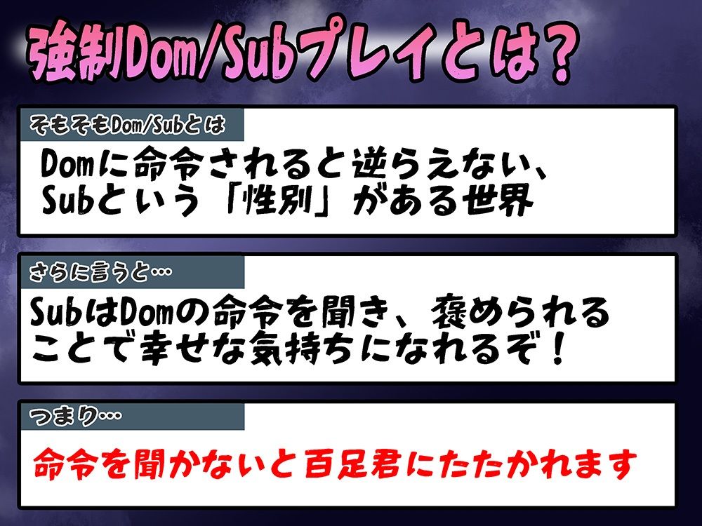 【暴力×支配×溺愛】Dom/Subごっこ【妄想勘違いオタクに監禁されて人権を奪われよう！】