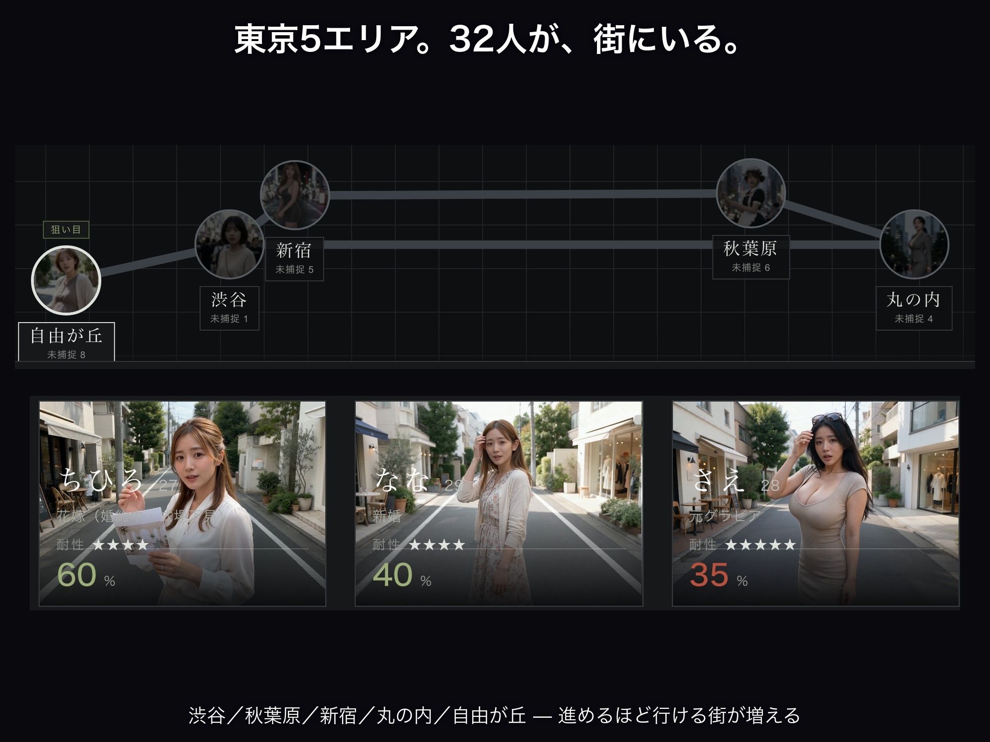 洗脳支配アプリで街中の女32人を調教してハーレム