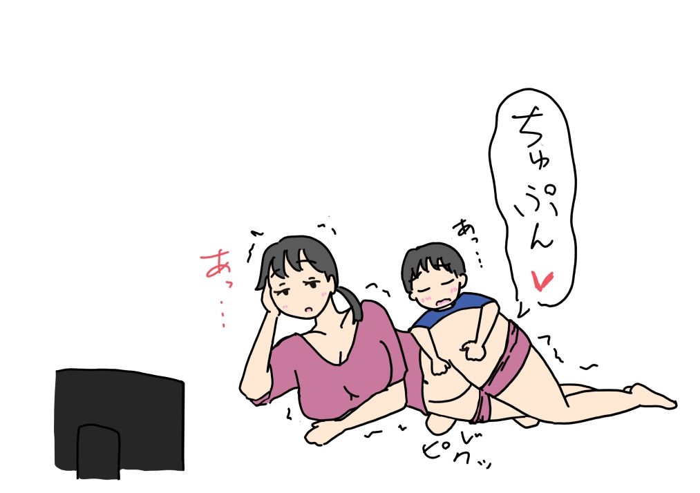 夢精対策で寝る前にママのまんこに射精する息子の話