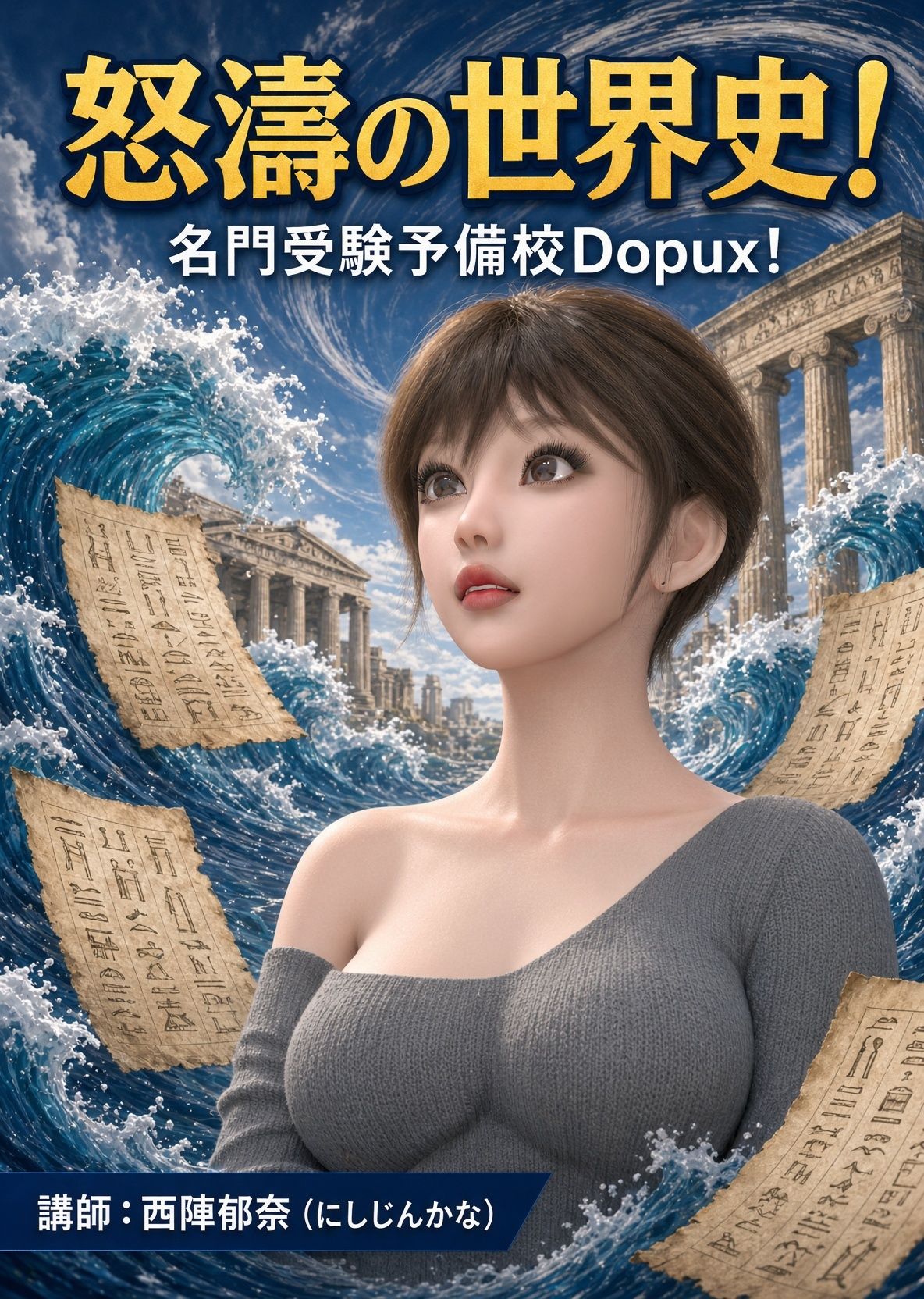 パンチラガチャ★西陣郁奈（にしじんかな）強豪予備校『DOPUX（ドピュックス）』で大学受験生向け講座（世界史）を教える名物講師！（Vol.002:ベーリンジアとは何だったのか？）
