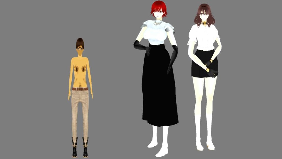 見せる女の娘たち