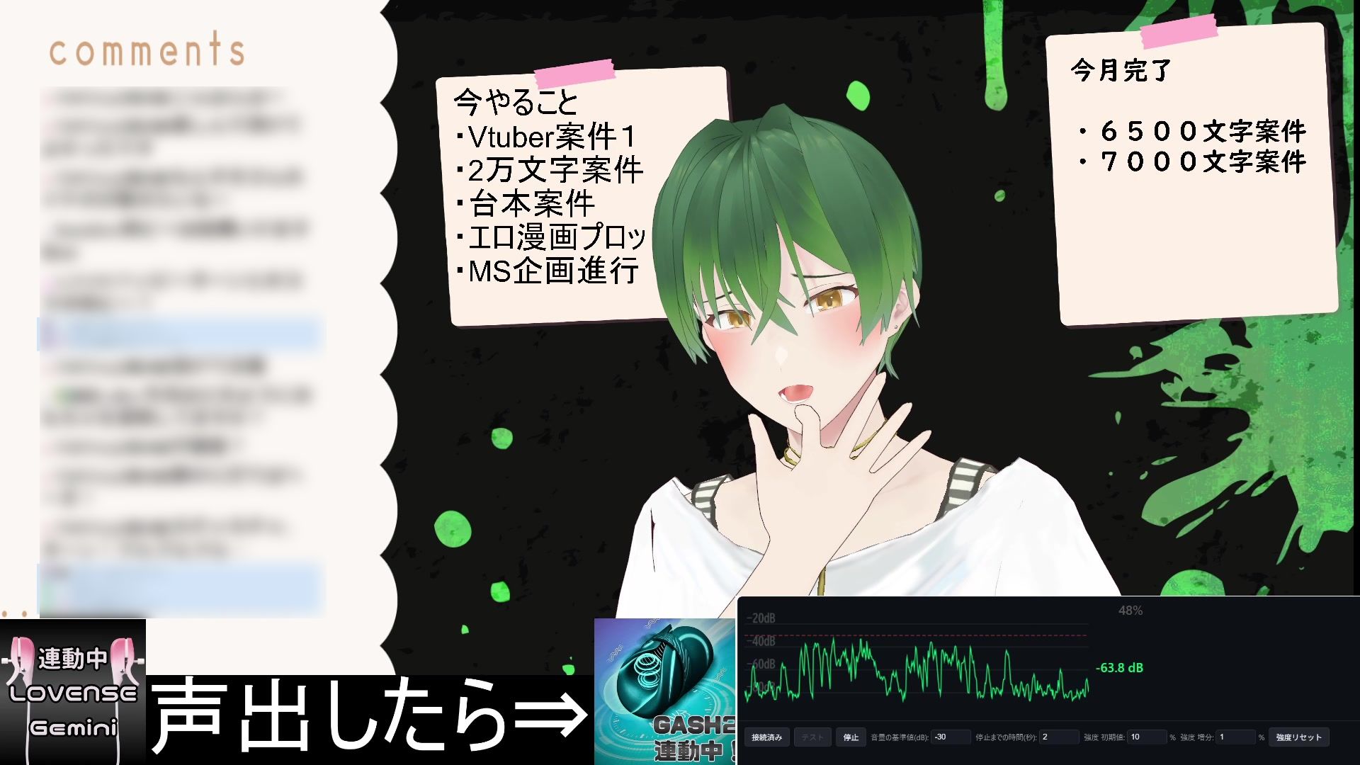 喋ったらGASH2が連動!?しかも乳首に玩具をつけて‥!?(テスト) もんすき