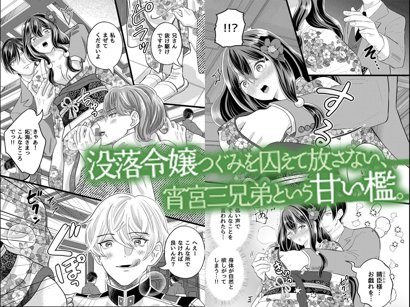 【三兄弟×寸止め三穴】没落令嬢の私が宵宮家の籠の中で毎日三穴調教されイカされ続ける話