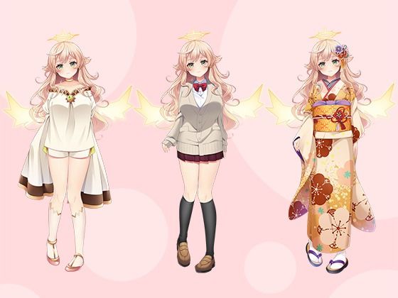 【立ち絵素材R18】おっとり系天使 フルセットPSDパック