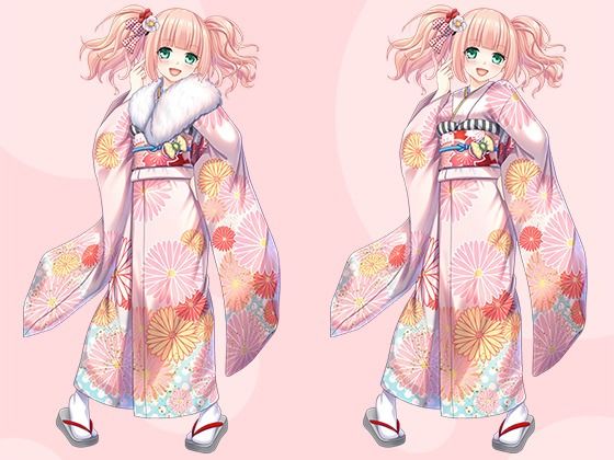 【立ち絵素材R18】ツインテピンクの活発美少女アイドル フルセットPSDパック