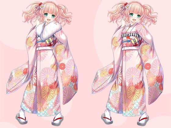 【立ち絵素材R18】ツインテピンクの活発美少女アイドル フルセットPSDパック