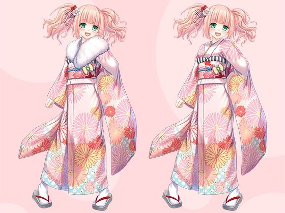 【立ち絵素材R18】ツインテピンクの活発美少女アイドル フルセットPSDパック
