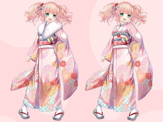 【立ち絵素材R18】ツインテピンクの活発美少女アイドル フルセットPSDパック