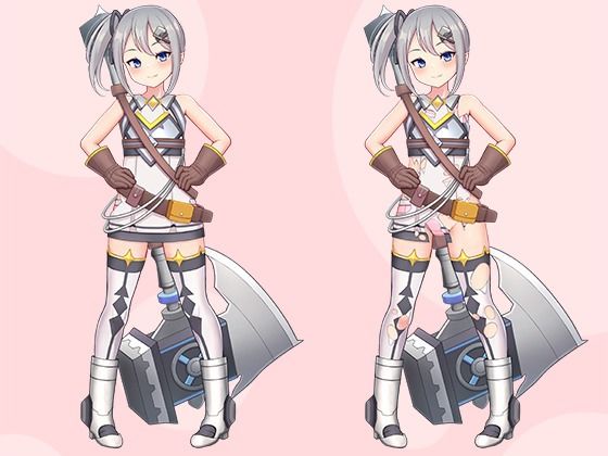 【立ち絵素材R18】小さな力持ちの女の子 フルセットPSDパック