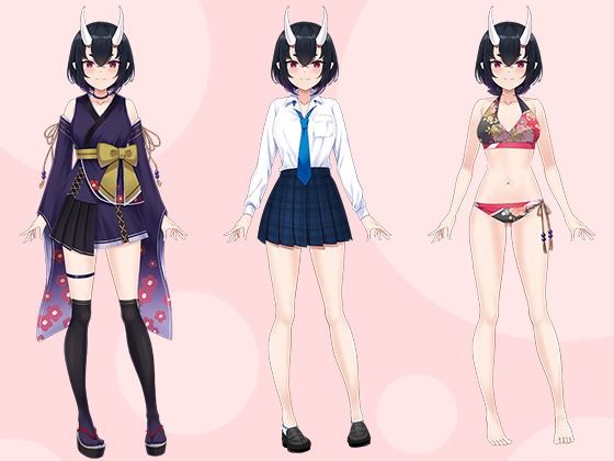 【立ち絵素材R18】天真爛漫鬼娘 フルセットPSDパック