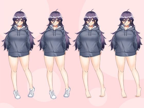 【立ち絵素材R18】ぽっちゃり引きこもり巨乳 フルセットPSDパック