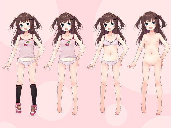 【立ち絵素材R18】ちっぱいメス○キ系少女 フルセットPSDパック