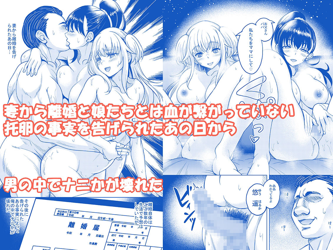 愛情いっぱいに育てた双子の娘が托卵だと知ったので犯して家庭内ハーレムを作ってやった